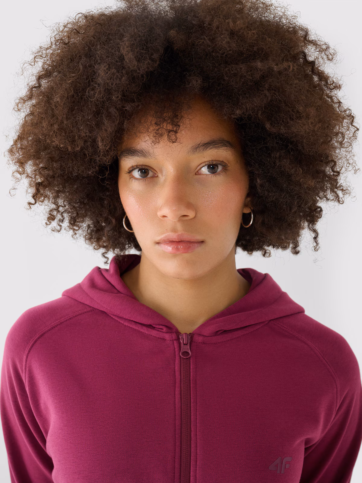 Bluza dresowa rozpinana z kapturem damska - granatowa