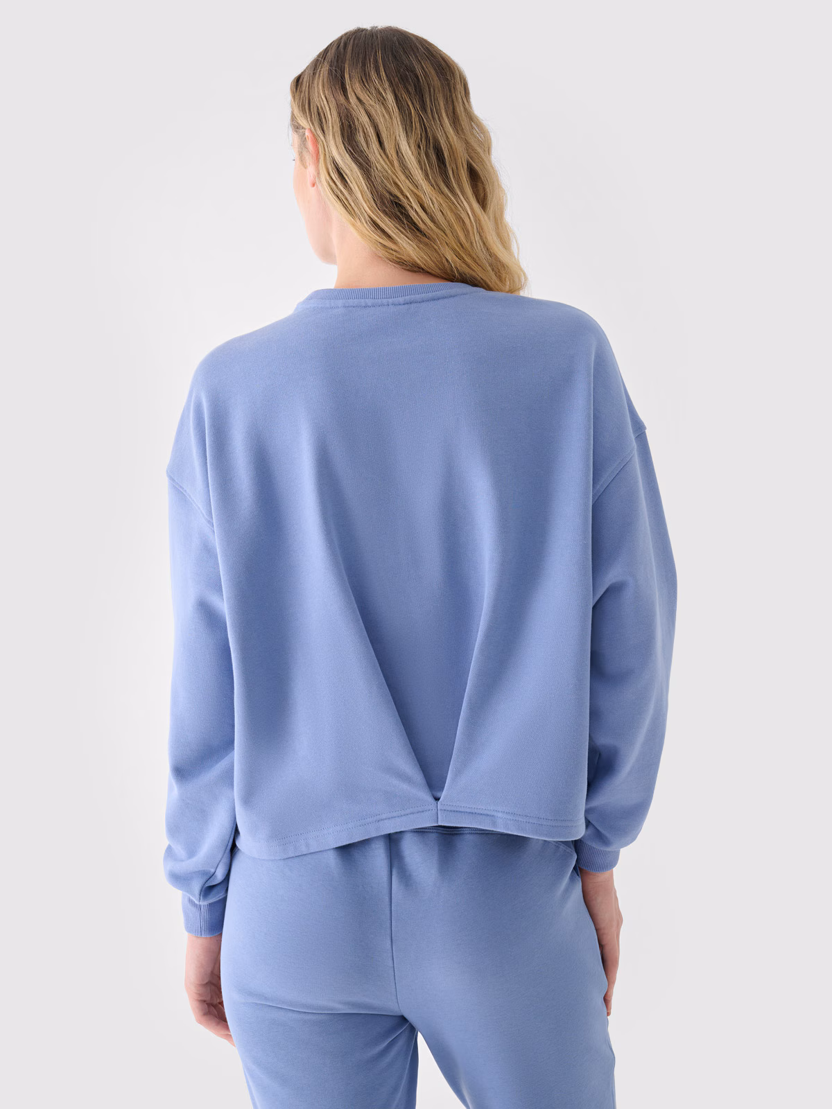 Bluza dresowa nierozpinana bez kaptura damska - różowa