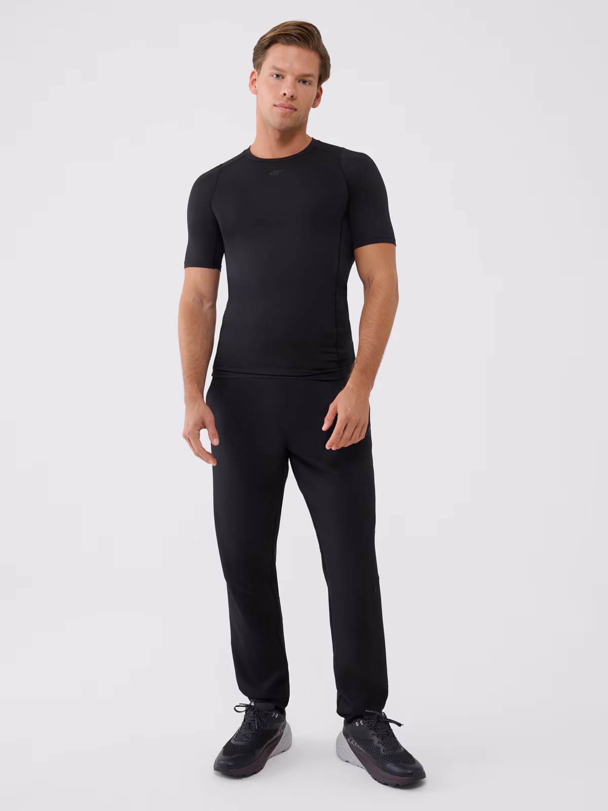 Koszulka treningowa szybkoschnąca męska - czarna
