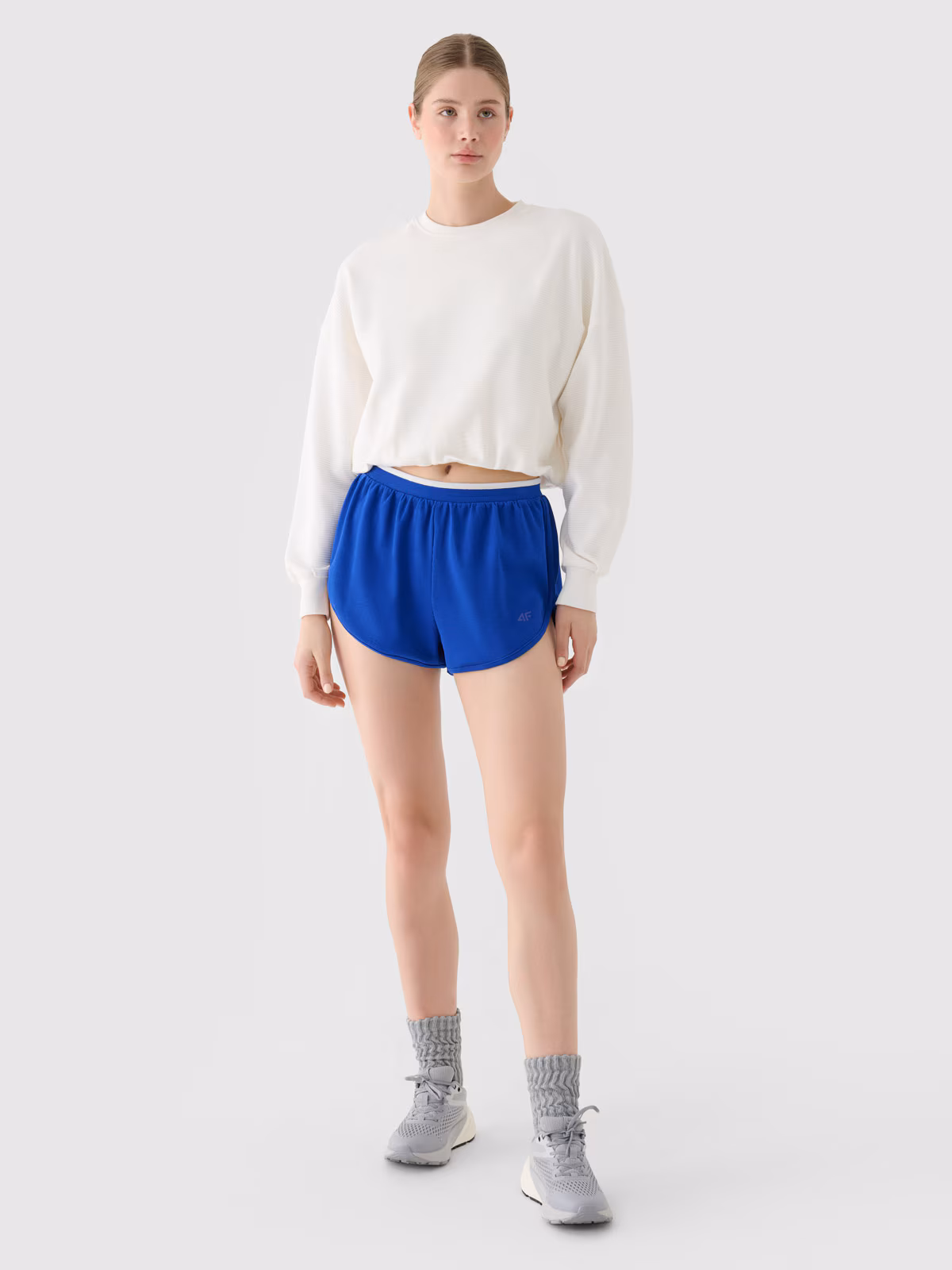 Spodenki dresowe damskie - niebieskie