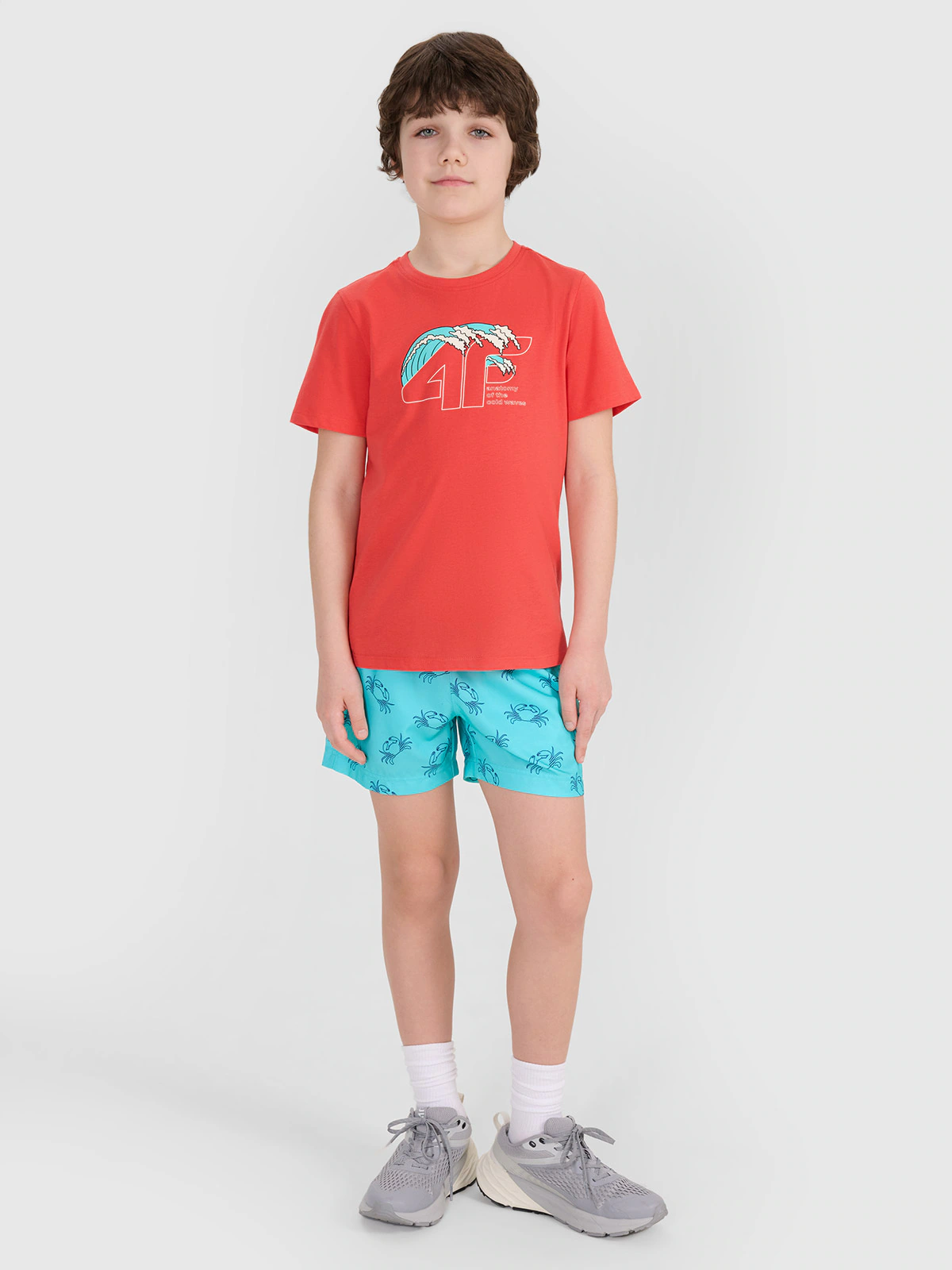 T-shirt regular z nadrukiem chłopięcy - zielony