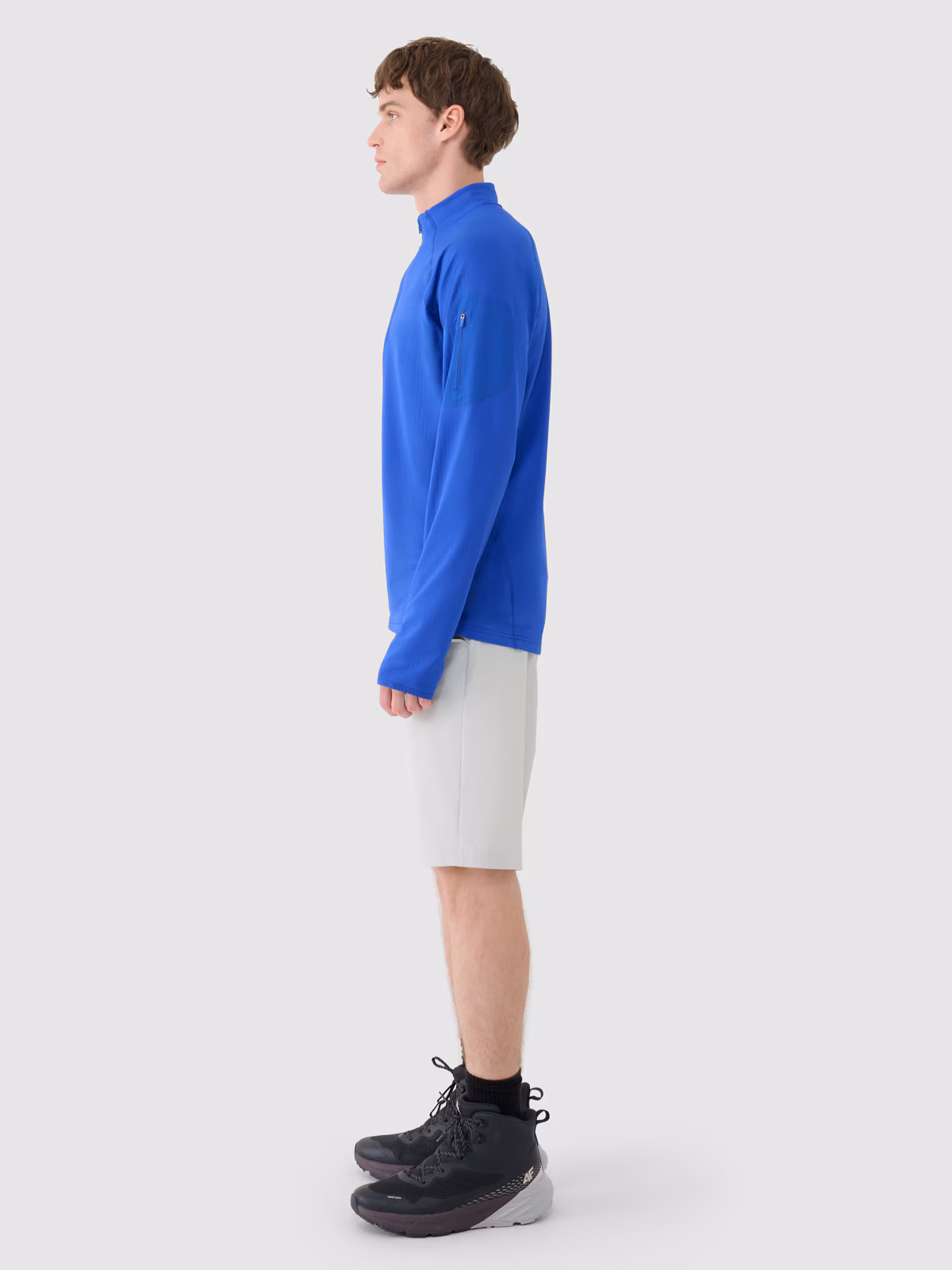 Bluza trekkingowa szybkoschnąca męska - szara