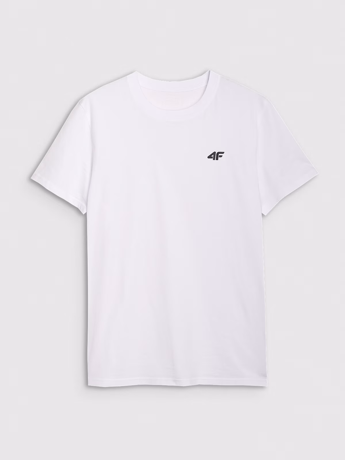 T-shirt regular gładki męski - czarny