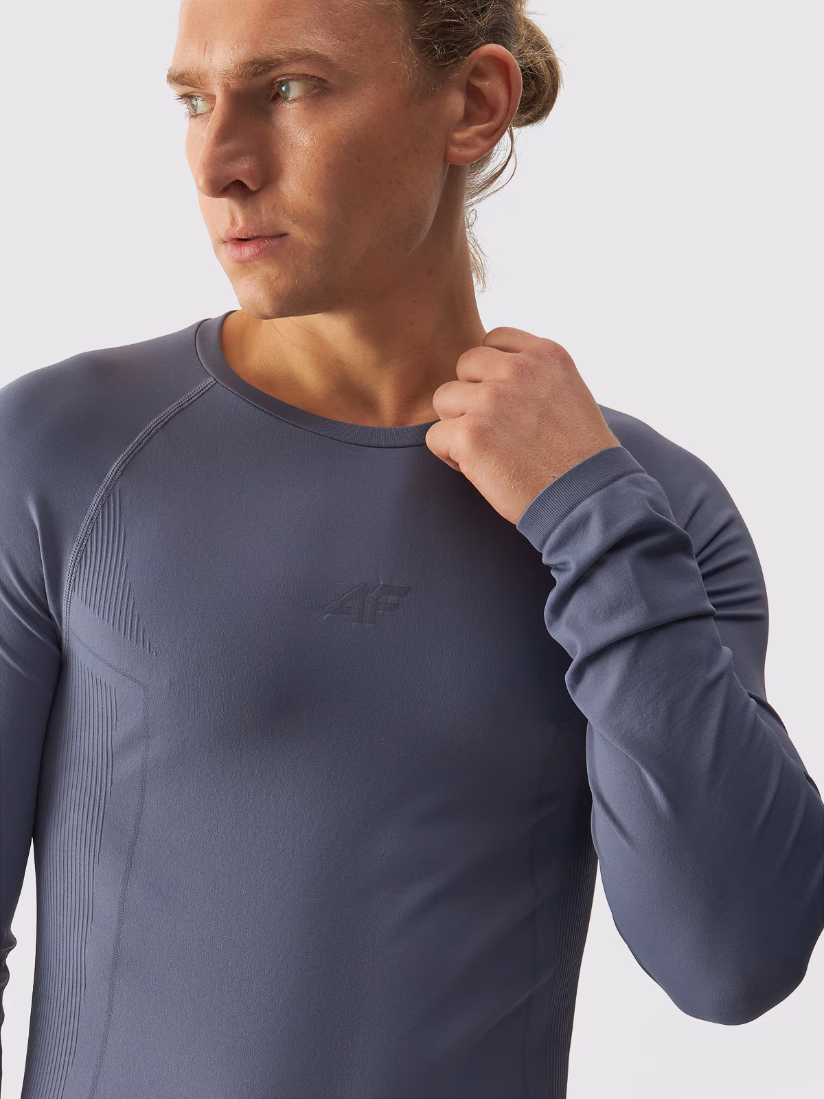 Bielizna termoaktywna bezszwowa (góra) męska - czarna