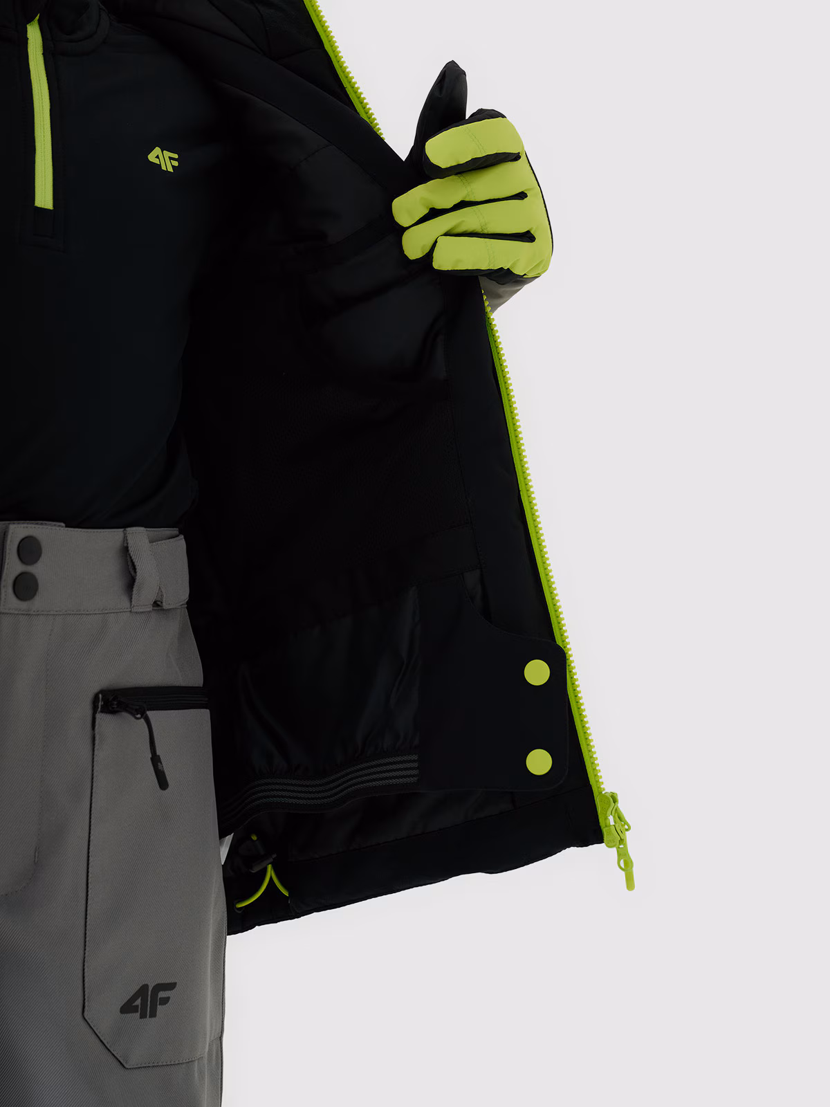 Kurtka narciarska membrana 8000 chłopięca - czarna