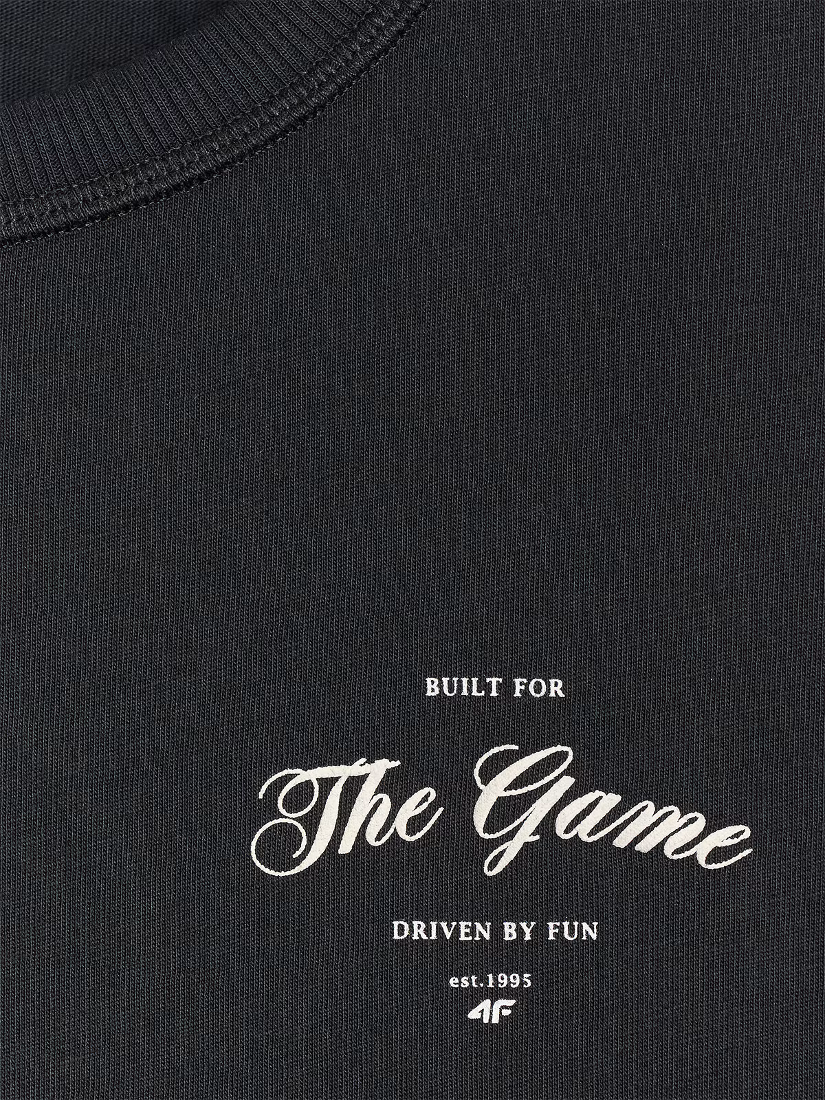 T-shirt oversize z nadrukiem damski - fioletowy