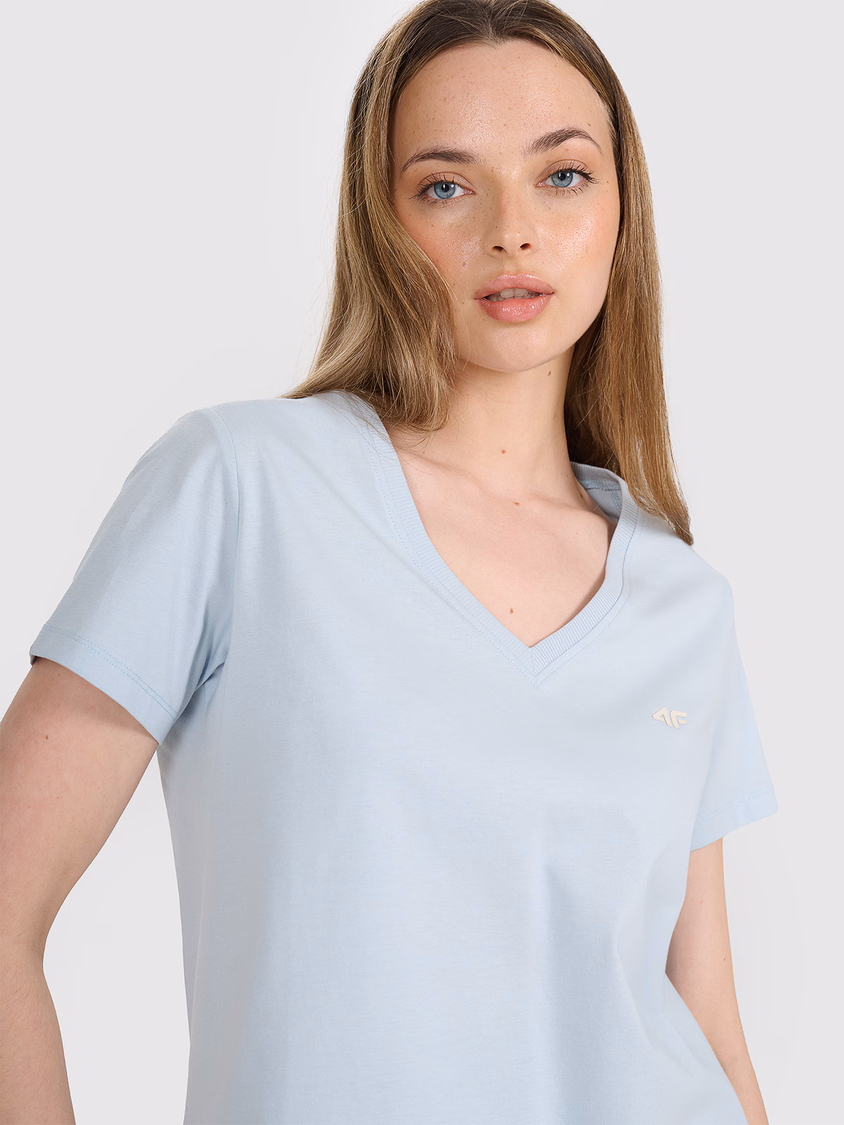 T-shirt oversize gładki damski - czarny