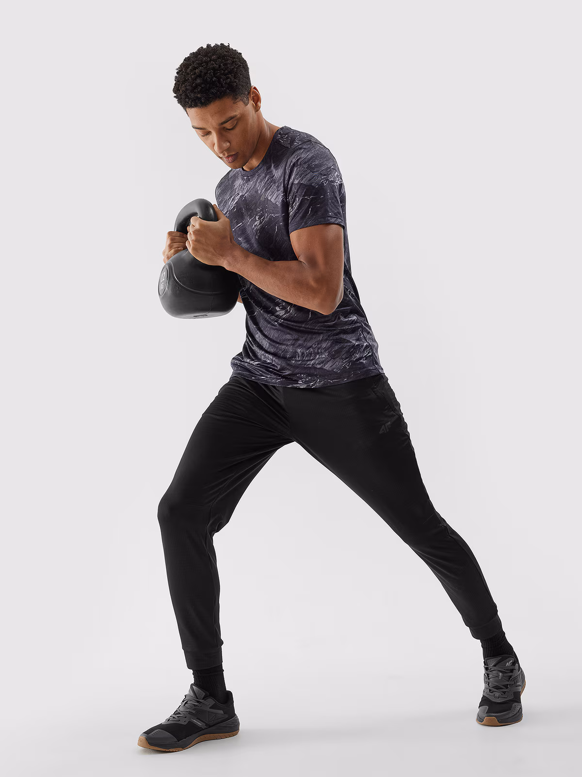 Koszulka treningowa z materiału z recyklingu męska - szara