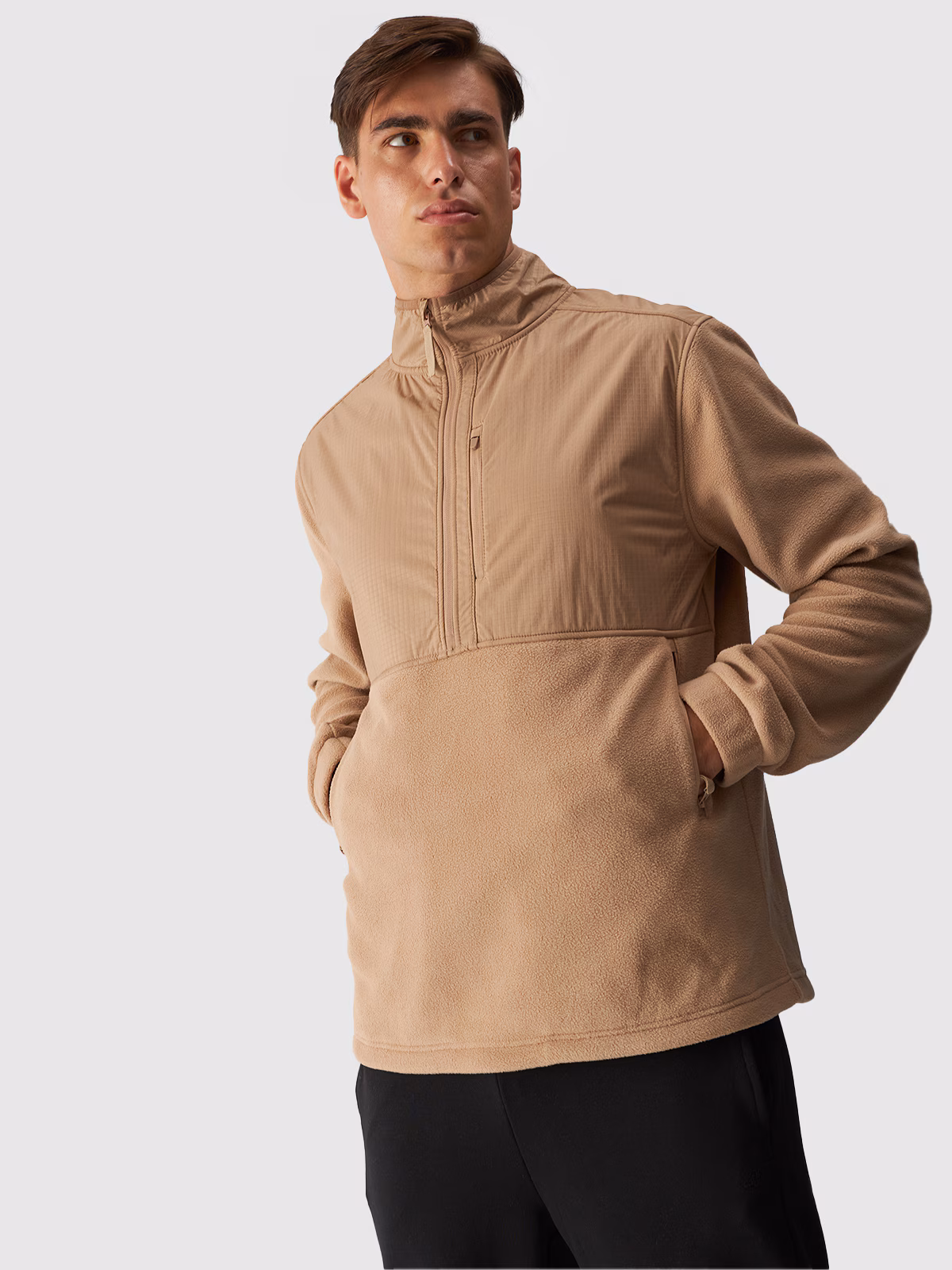 Polar ze stójką regular męski - beżowy