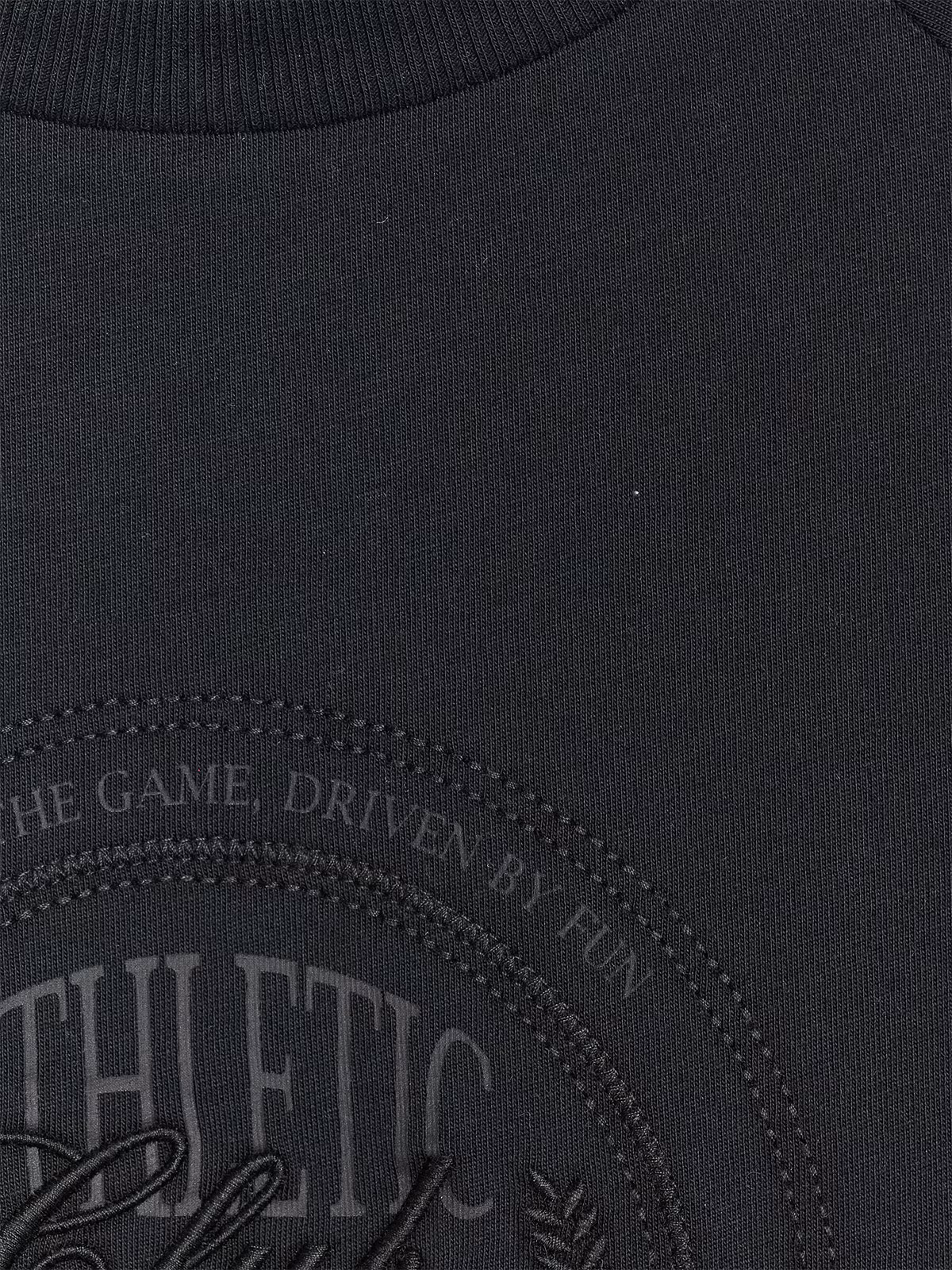 T-shirt oversize z nadrukiem damski - czarny