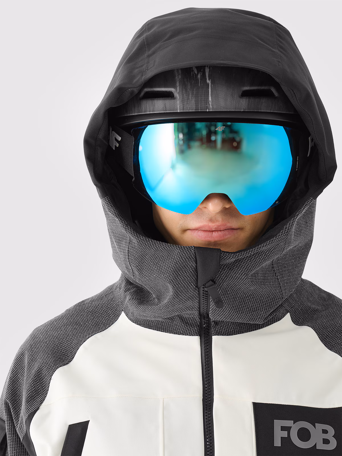 Kurtka snowboardowa membrana 10000 męska - biała