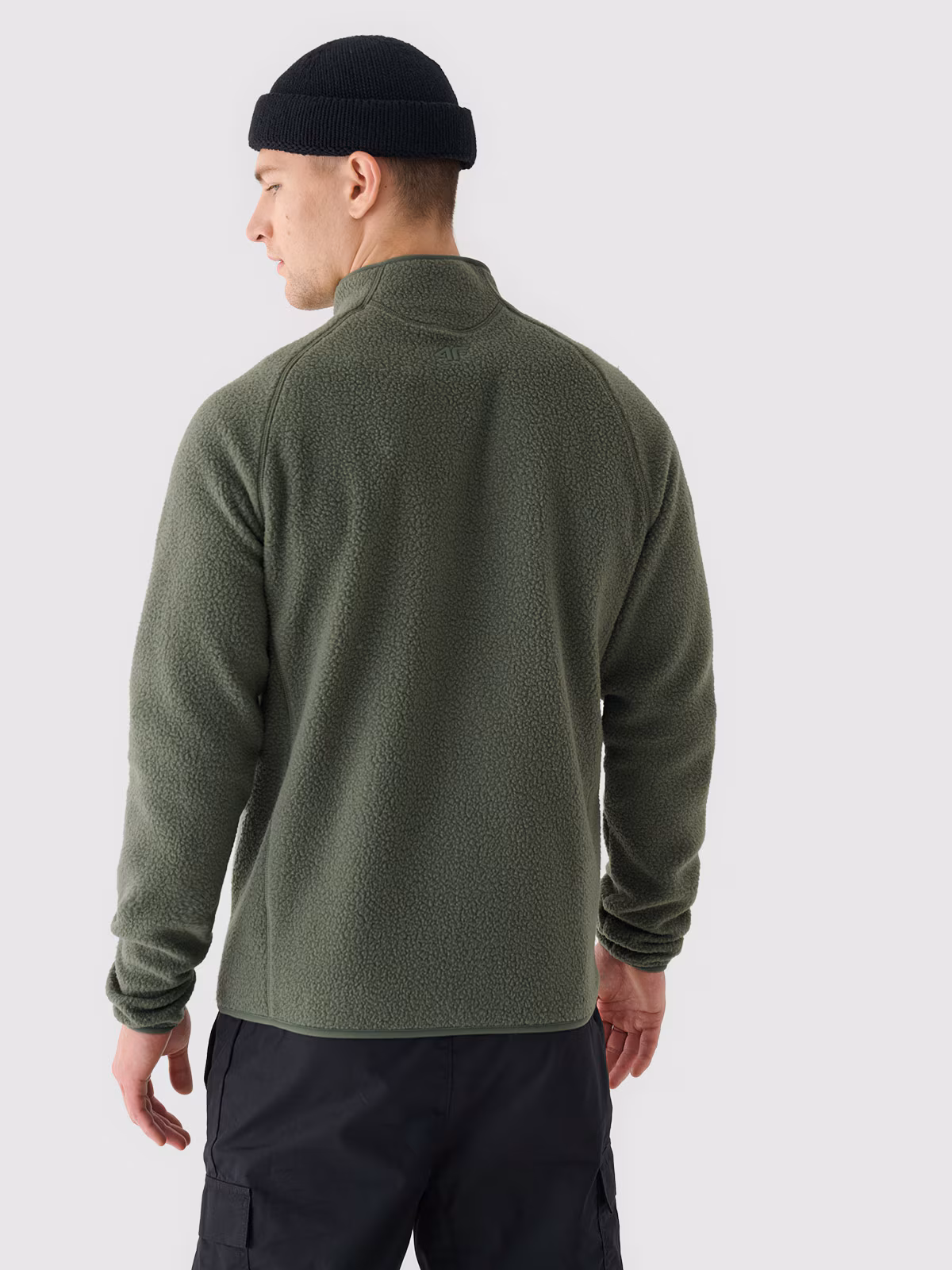 Polar sherpa ze stójką męski - oliwkowy/khaki