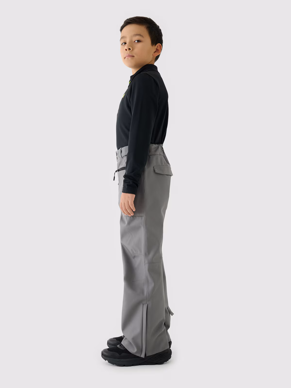 Spodnie narciarskie membrana 8000 chłopięce - szare