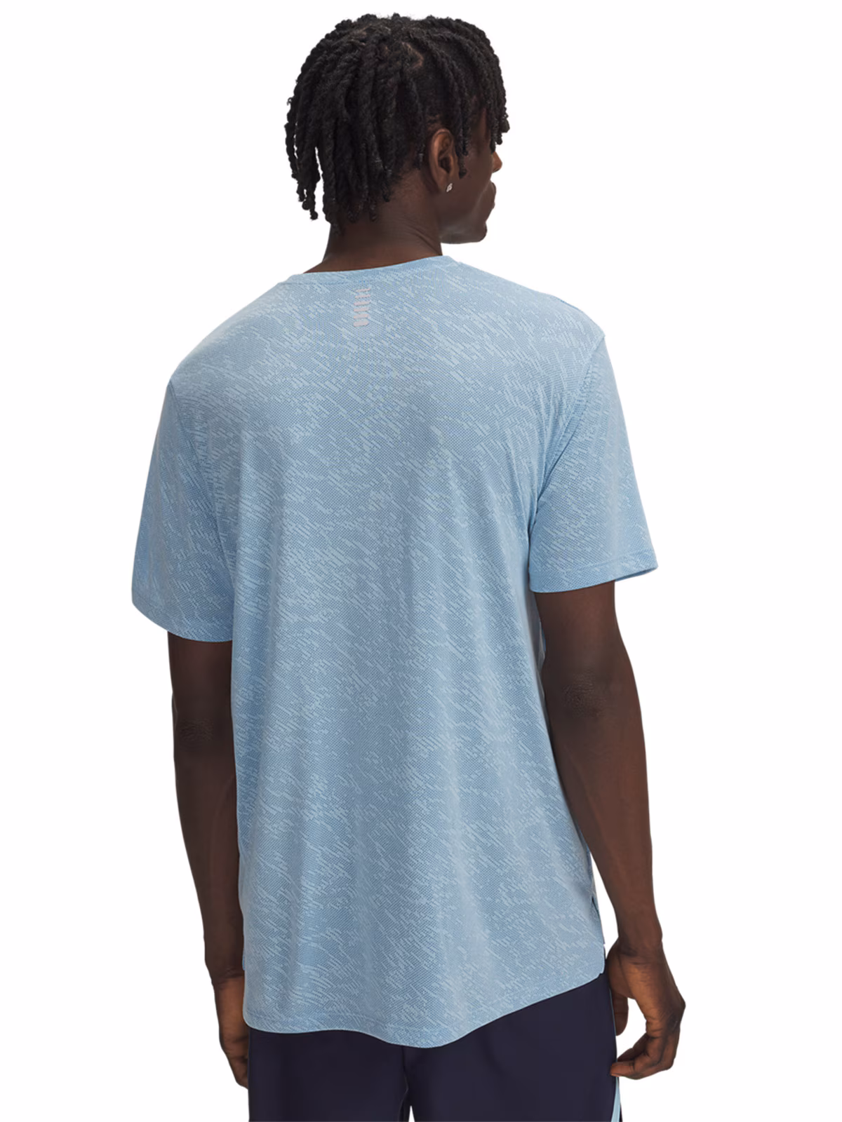 Koszulka do biegania męska Under Armour UA Launch Camo Shortsleeve - niebieska