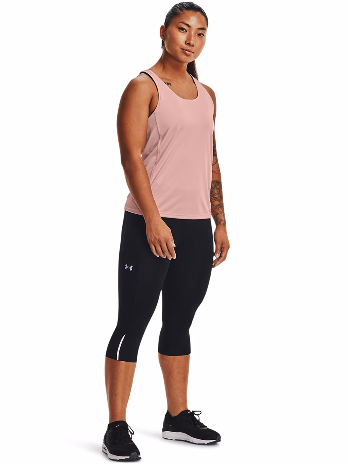 Legginsy do biegania damskie Under Armour UA Launch Capris - czarne
