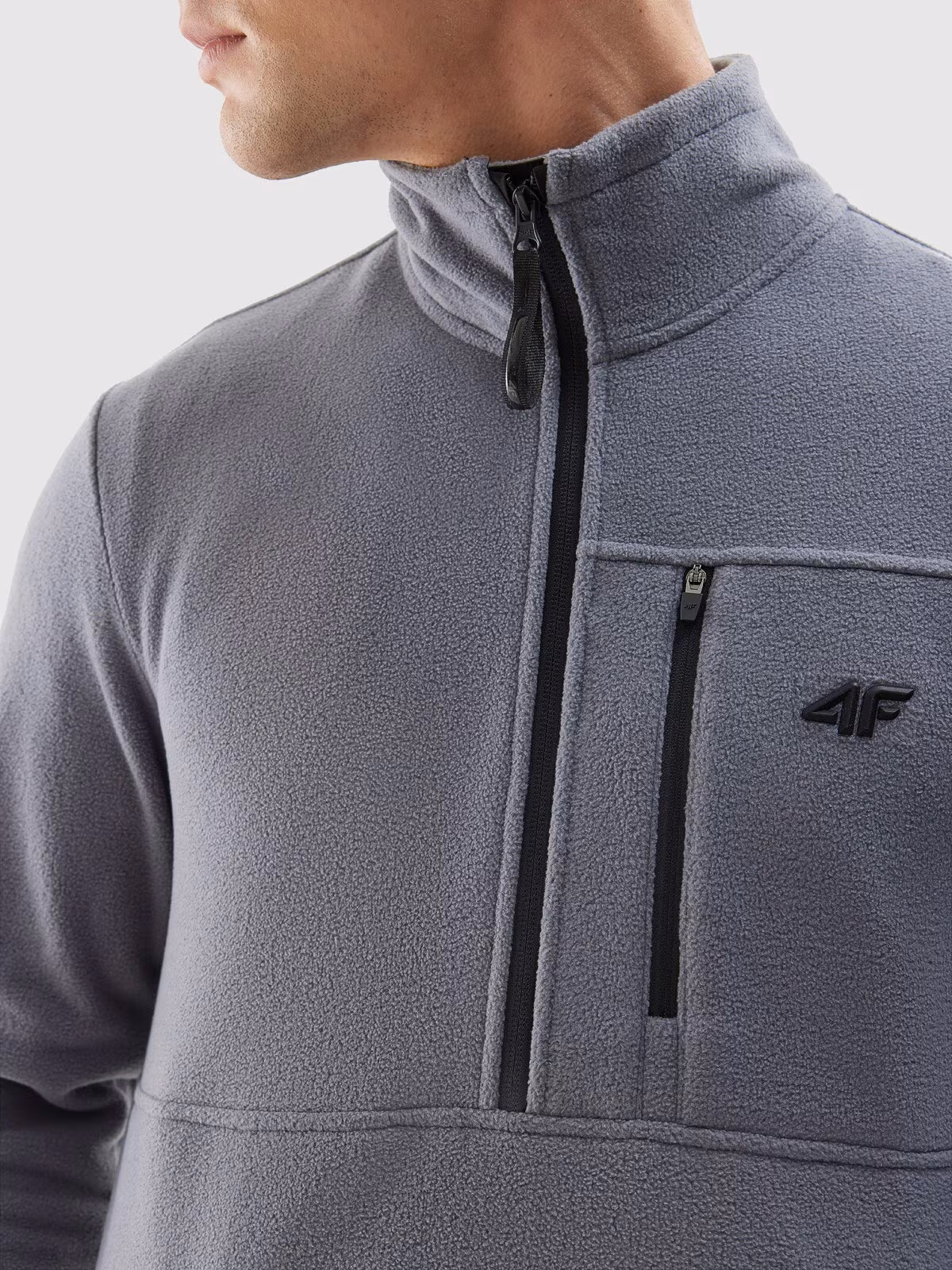 Polar ze stójką i suwakiem 1/2 męski - czarny