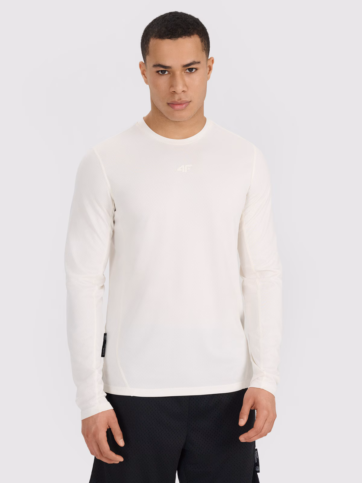 Longsleeve do koszykówki regular szybkoschnący męski - biały