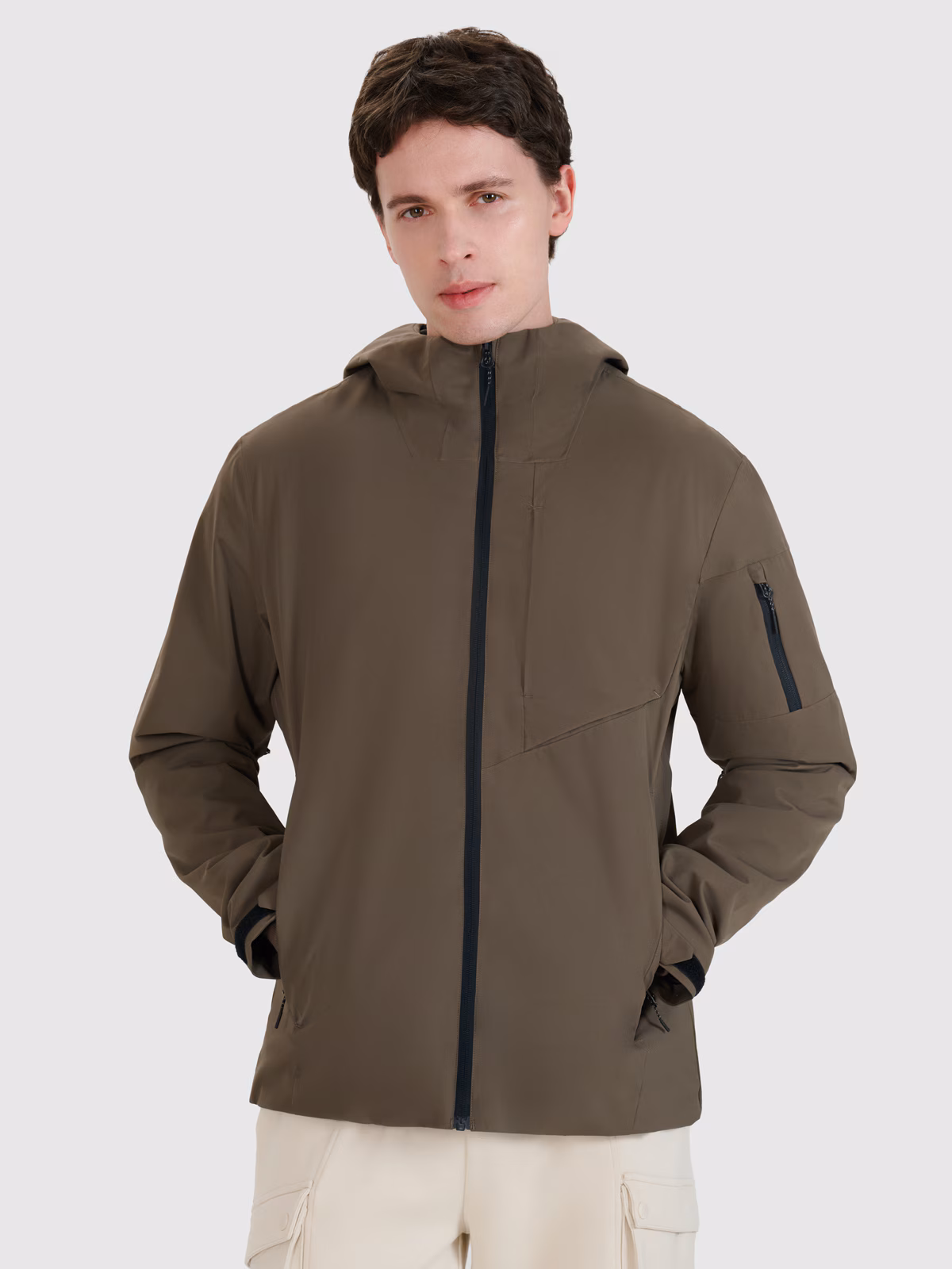 Kurtka przejściowa membrana 8000 męska - brązowa