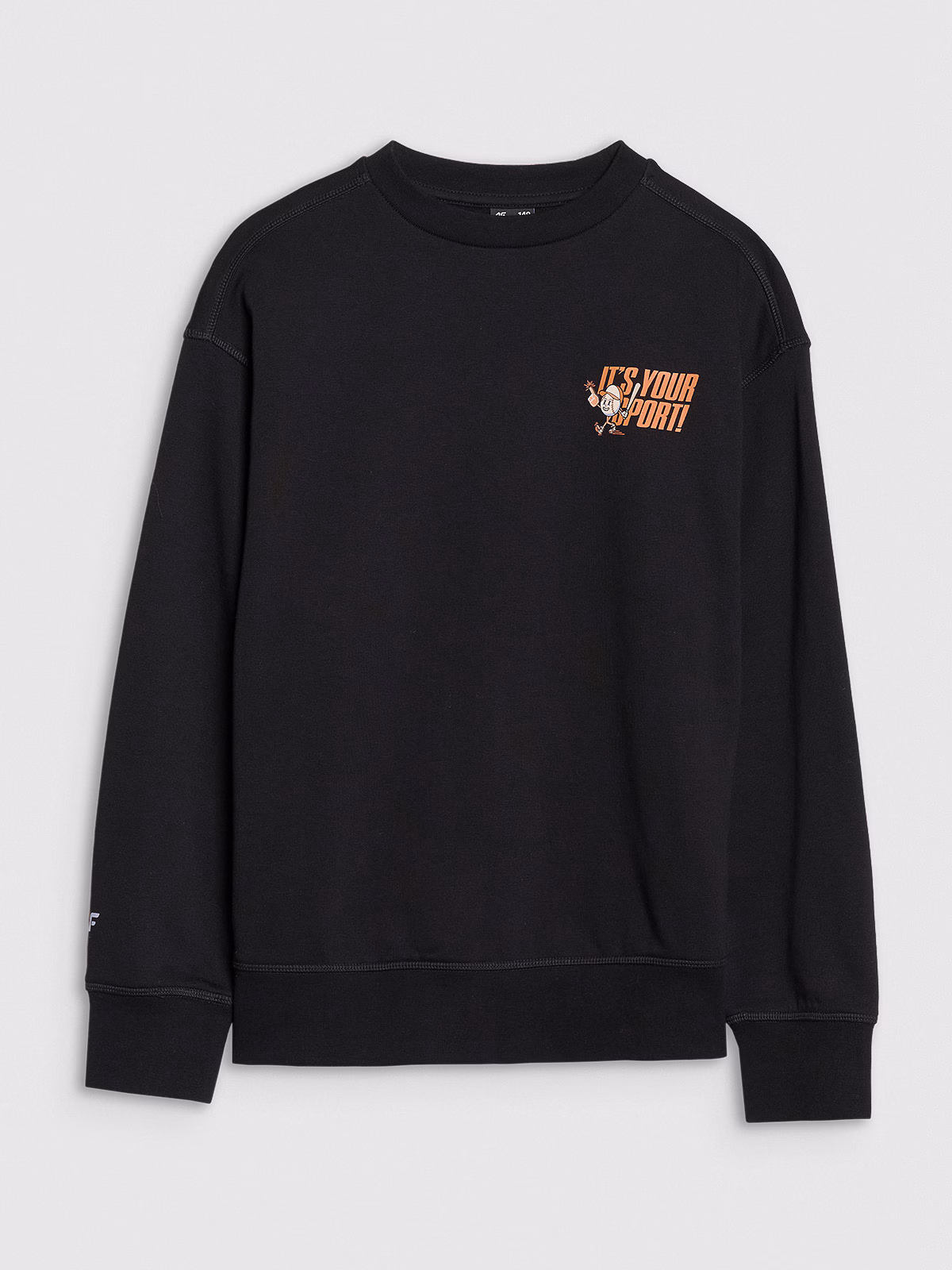 Bluza dresowa nierozpinana bez kaptura chłopięca - granatowa