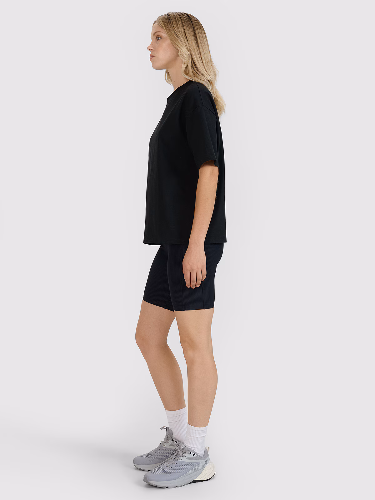 T-shirt oversize z nadrukiem damski - multikolor