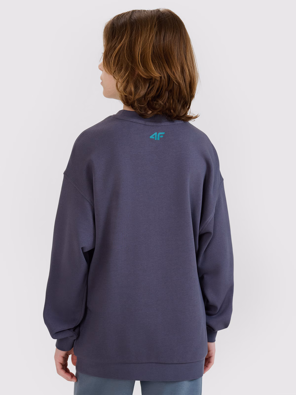 Bluza dresowa nierozpinana bez kaptura chłopięca - czerwona