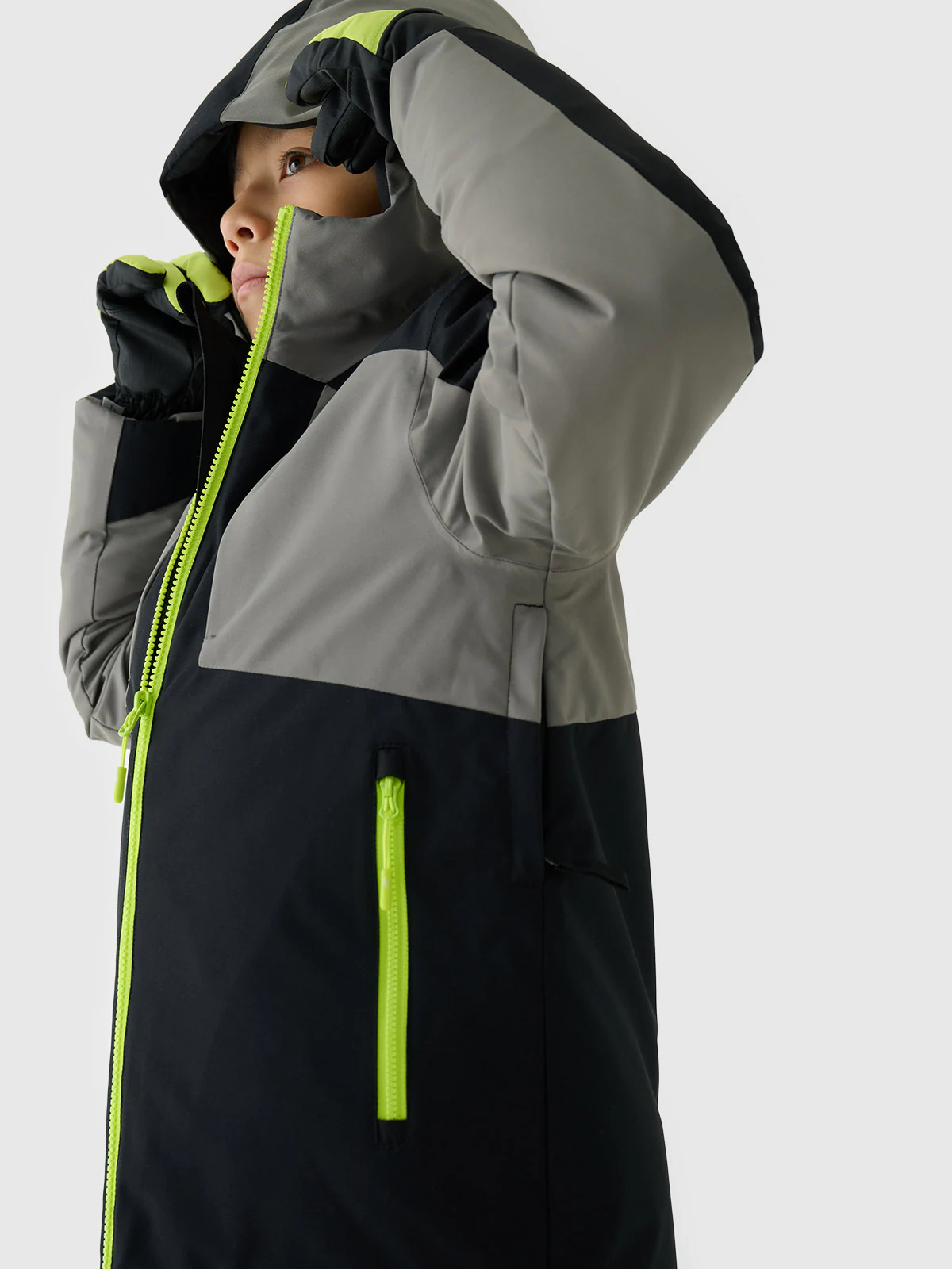 Kurtka narciarska membrana 8000 chłopięca - czarna