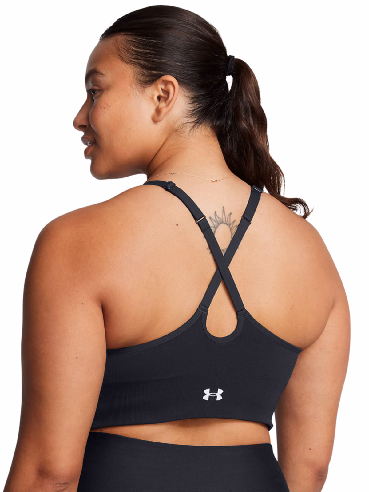 Biustonosz treningowy damski Under Armour Vanish Seamless Low Bra - czarny