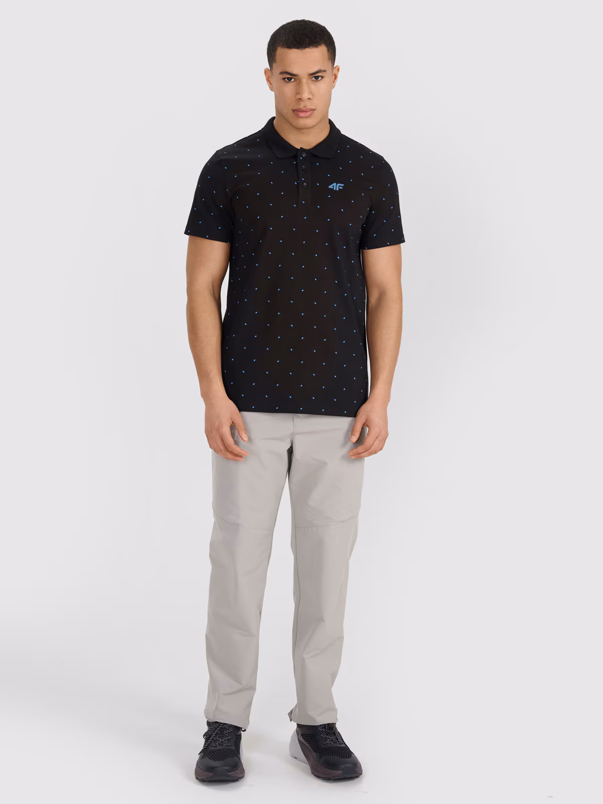 Koszulka polo regular męska - czarna