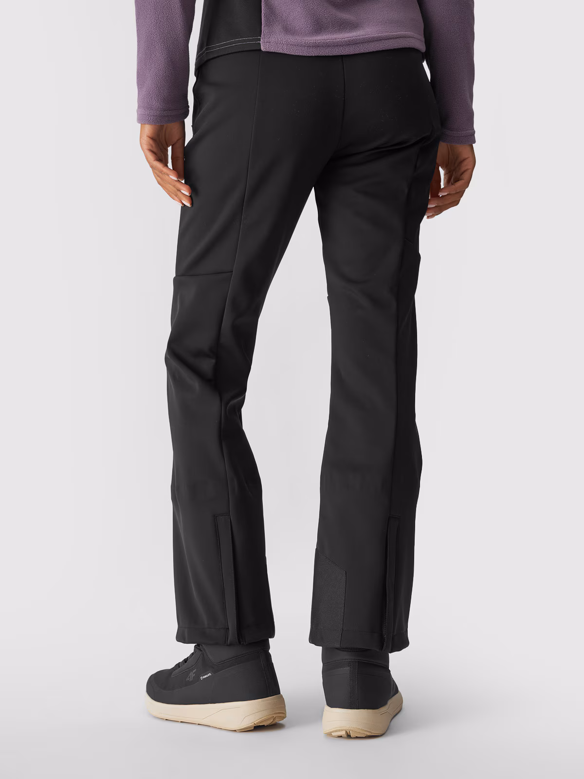 Spodnie narciarskie softshellowe membrana 10000 damskie - czarne