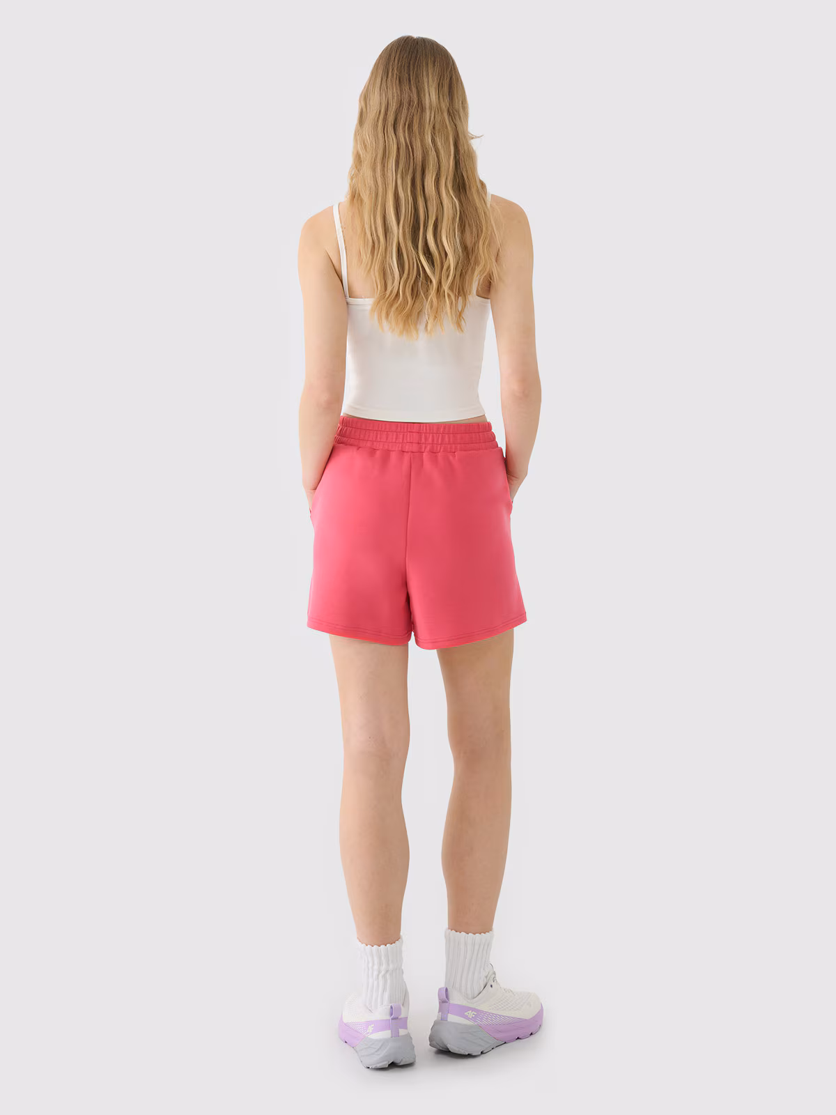 Spodenki dresowe z modalem damskie - niebieskie