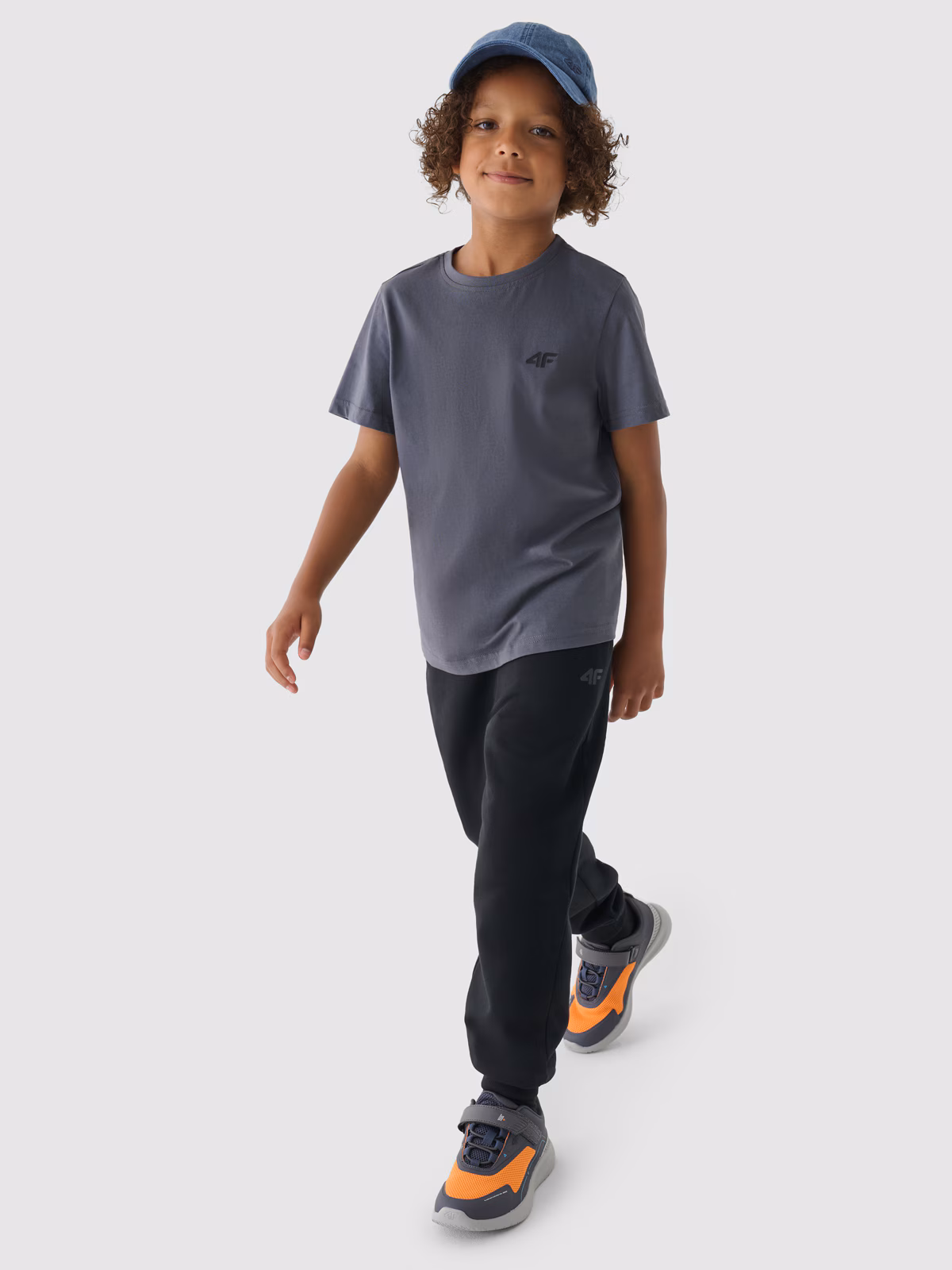 T-shirt gładki chłopięcy - granatowy