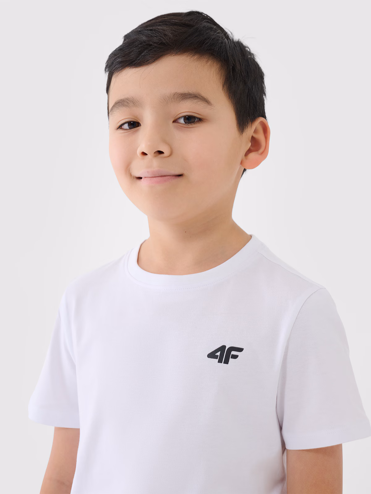 T-shirt regular gładki chłopięcy - czerwony