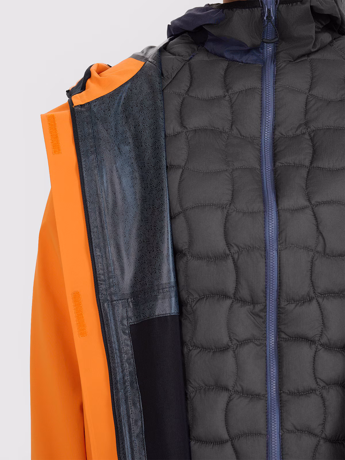 Kurtka trekkingowa membrana 15000 damska - pomarańczowa