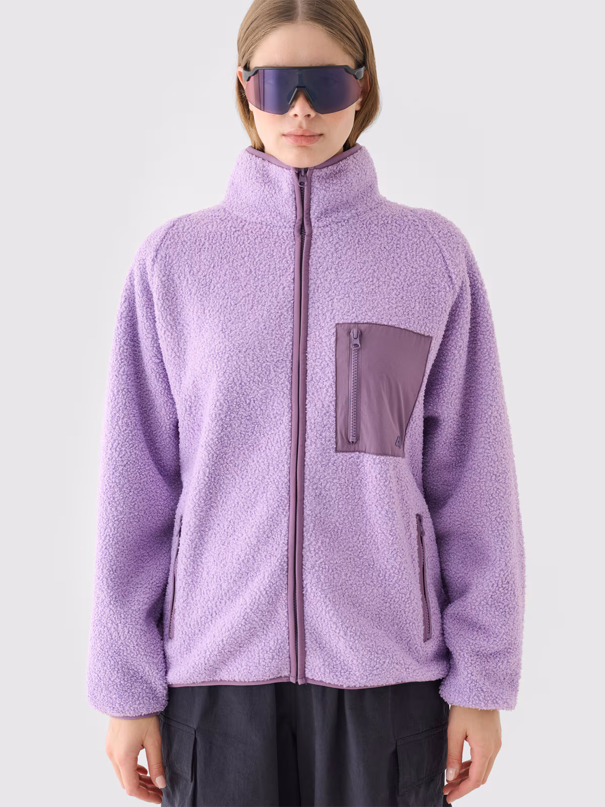 Polar sherpa ze stójką damski - beżowy