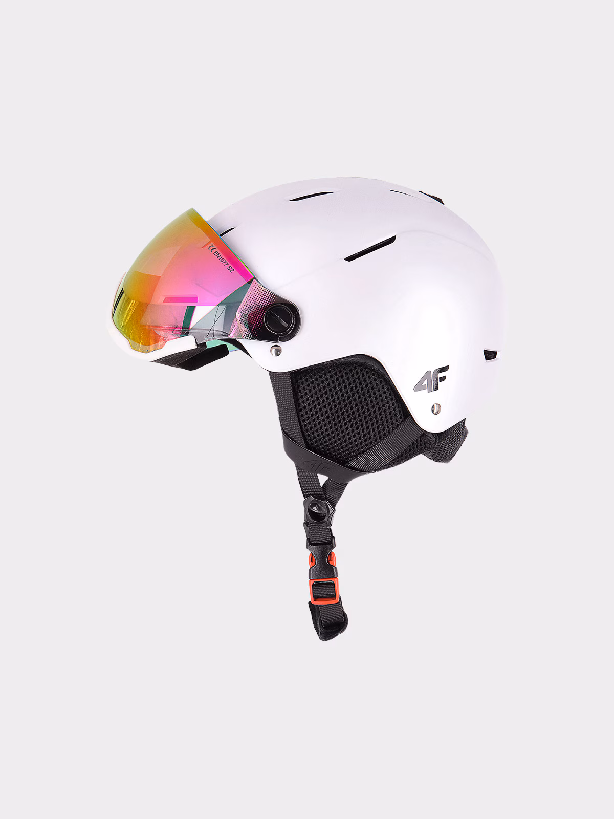 Kask narciarski z goglami dziecięcy - biały