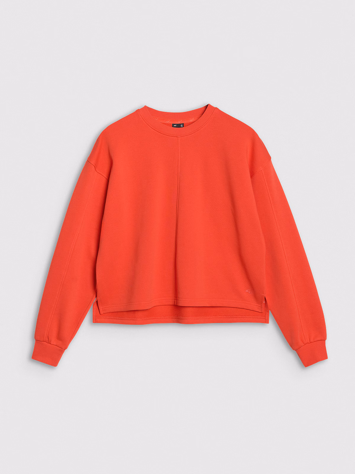 Bluza dresowa oversize nierozpinana bez kaptura damska - biała