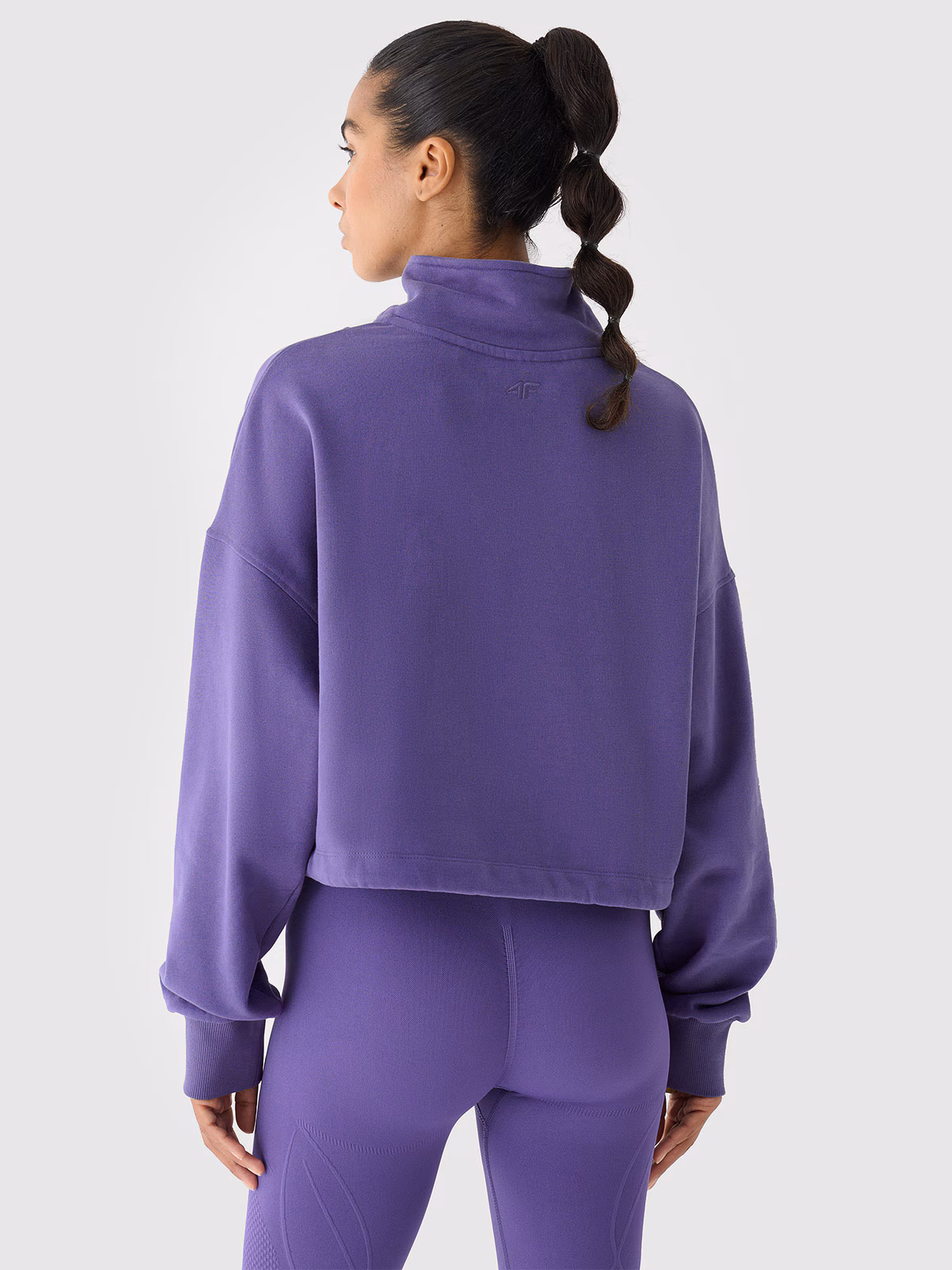 Bluza dresowa bez kaptura damska 4F x Anna Lewandowska - fioletowa