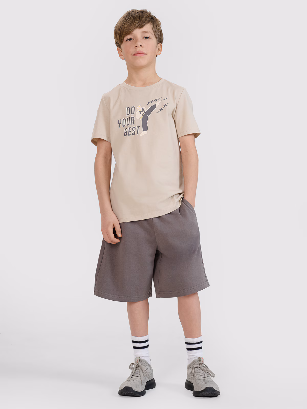 Spodenki dresowe chłopięce - szare