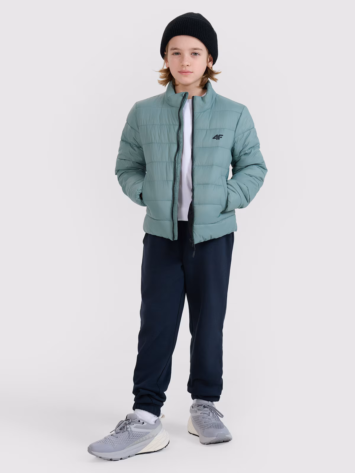 Kurtka puchowa z wypełnieniem syntetycznym chłopięca - zielona