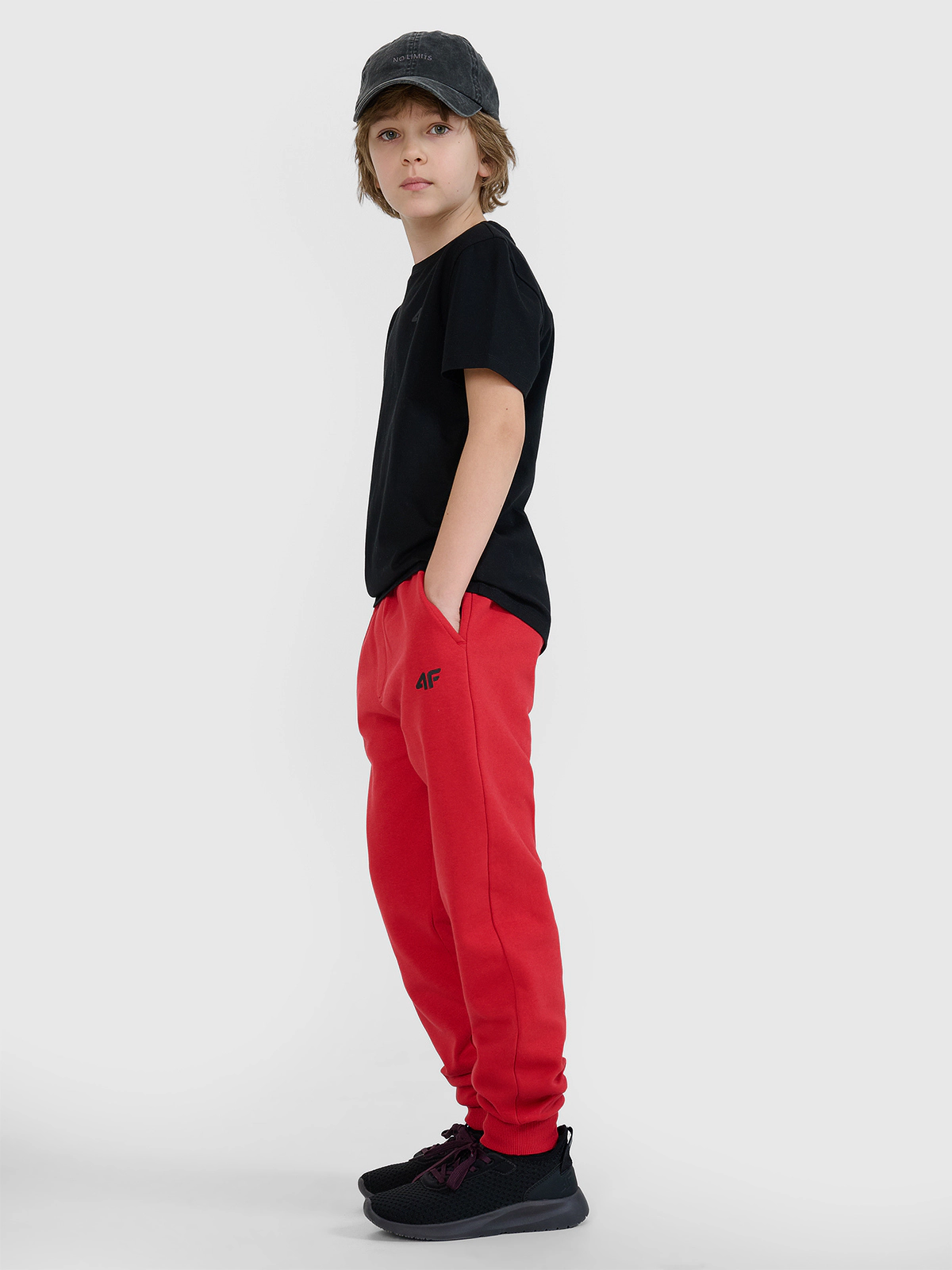 Spodnie dresowe joggery chłopięce - czarne