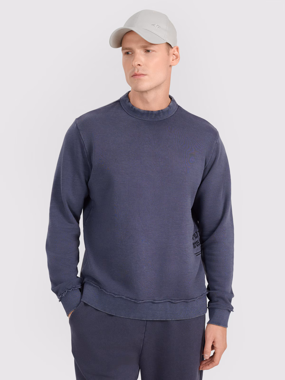 Bluza dresowa nierozpinana bez kaptura męska - szara