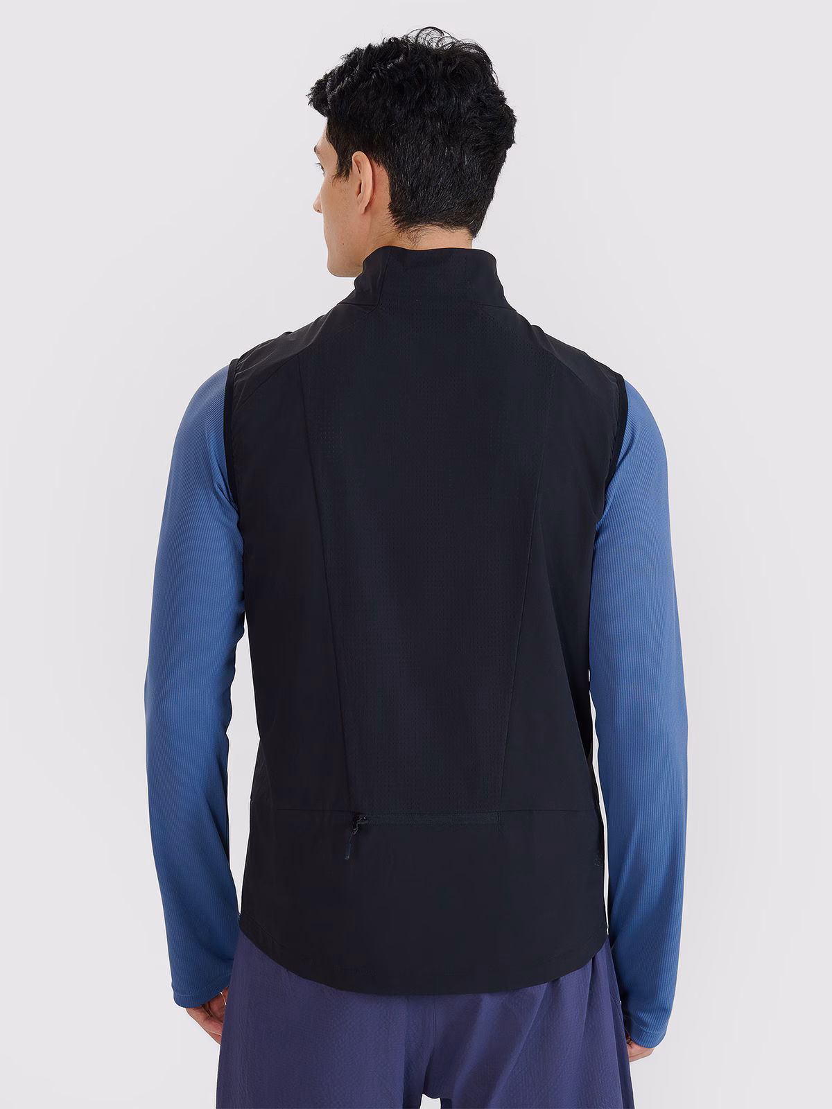 Bezrękawnik do biegania w terenie męski - czarny