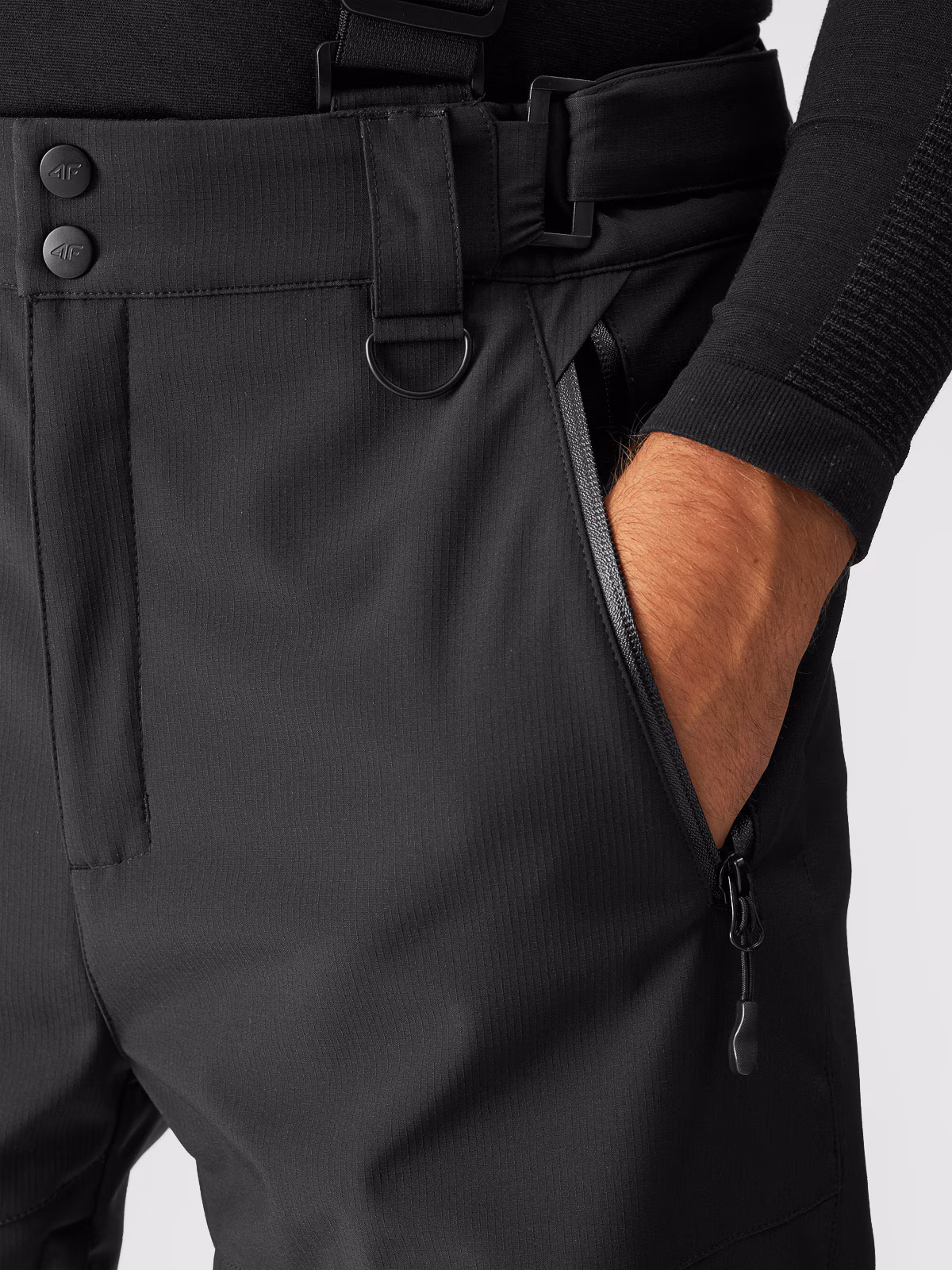 Spodnie narciarskie membrana 10000 męskie - czarne