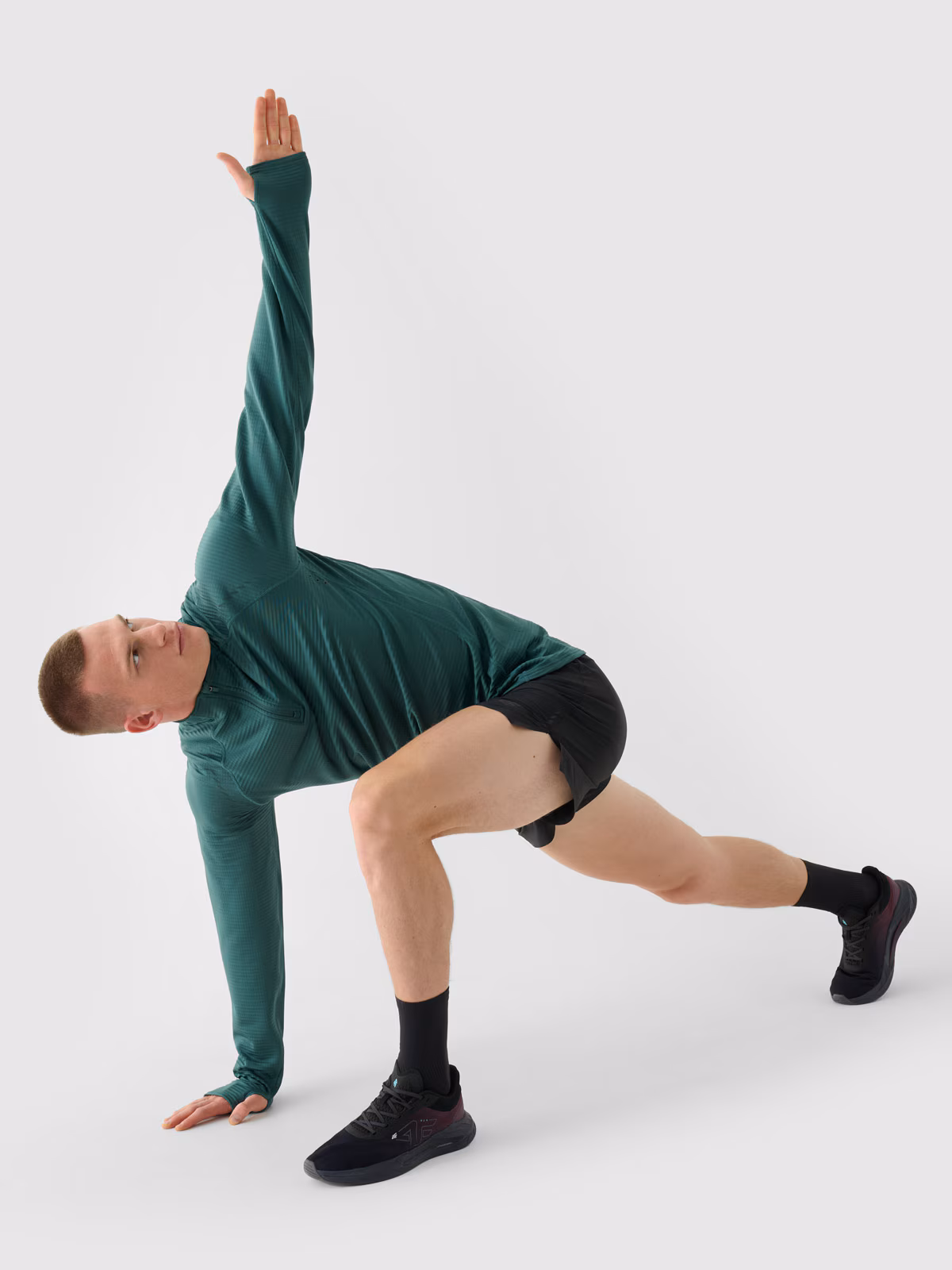 Bluza do biegania szybkoschnąca męska - szara