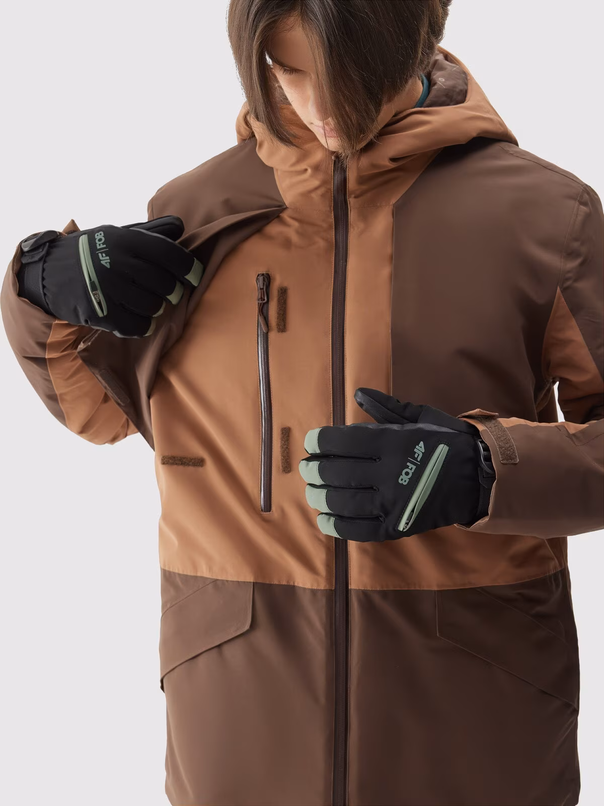 Kurtka snowboardowa membrana 10000 męska - zielona