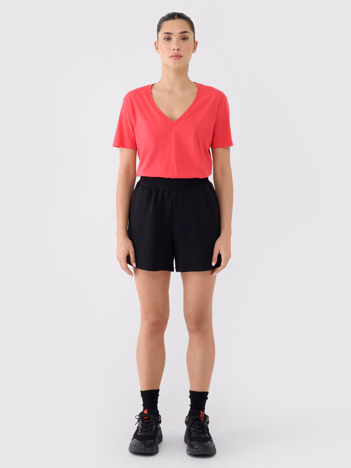 Spodenki dresowe z modalem damskie - niebieskie