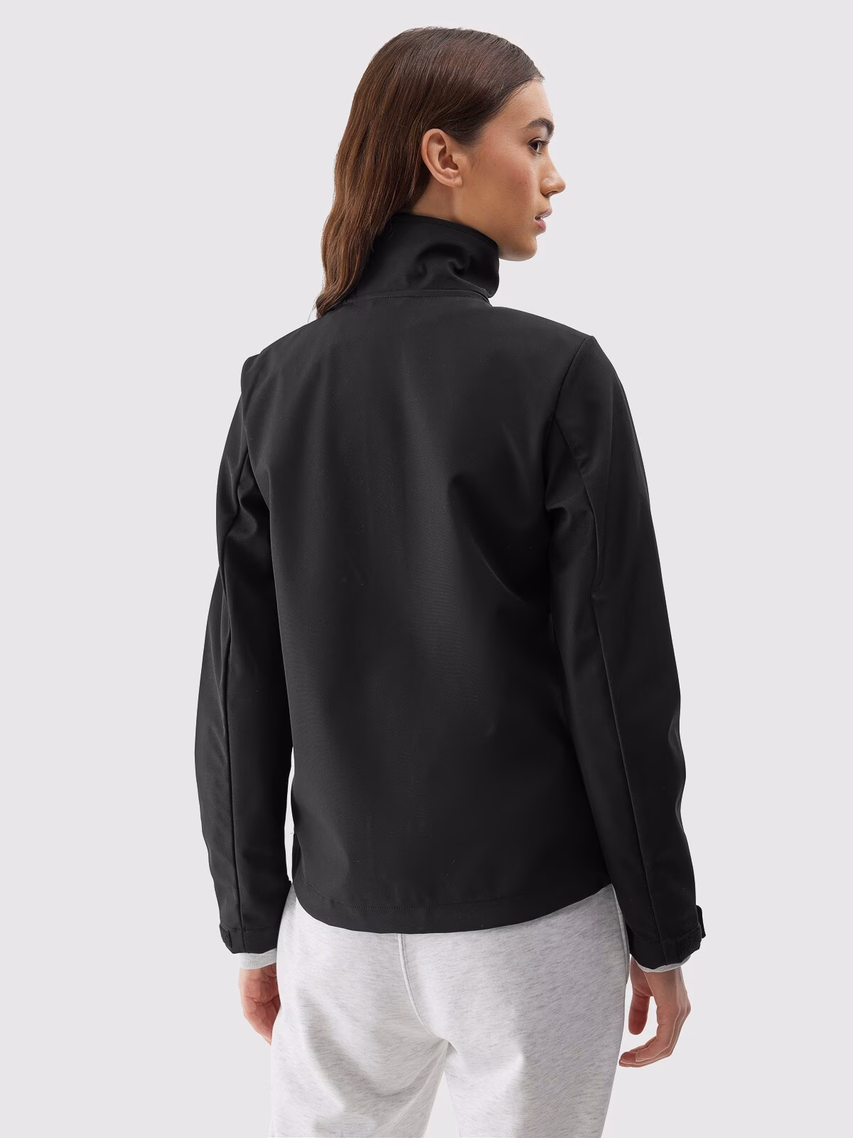 Kurtka softshell wiatroodporna membrana 5000 damska - czarna