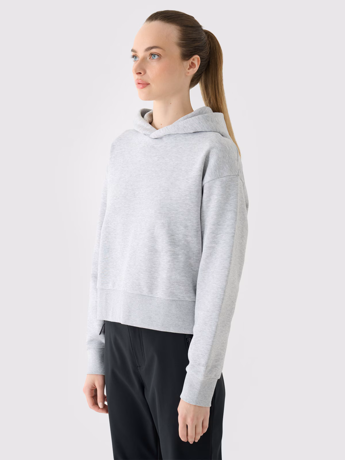 Bluza dresowa nierozpinana z kapturem damska Outhorn - szara