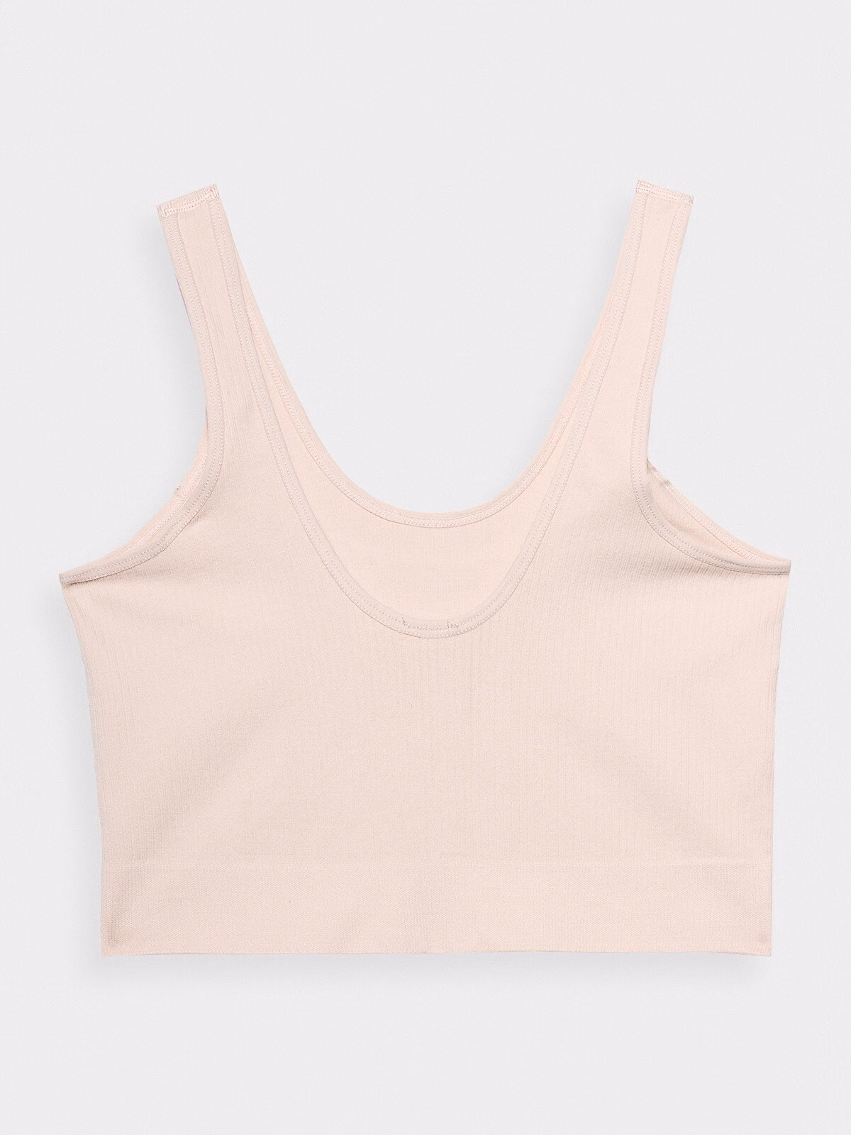 Crop-top z prążkowanej dzianiny damski