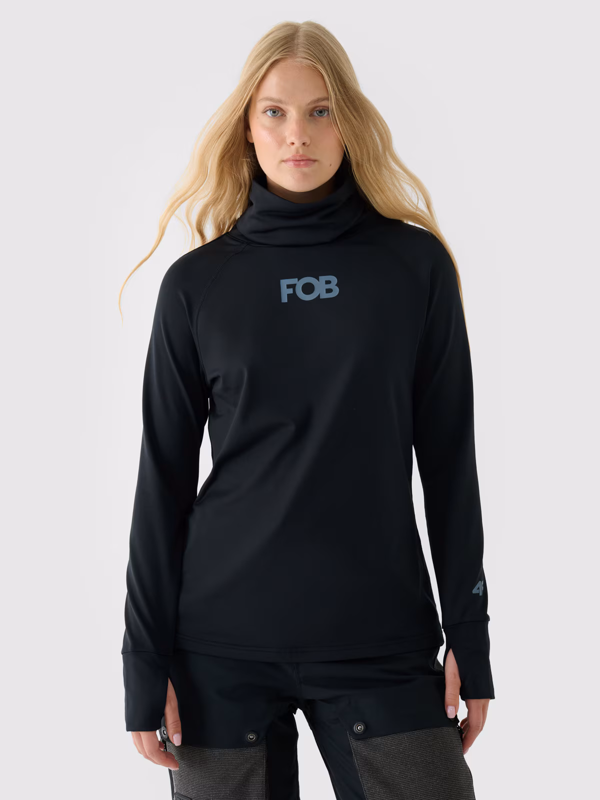 Bielizna termiczna drapana (góra) damska - czarna